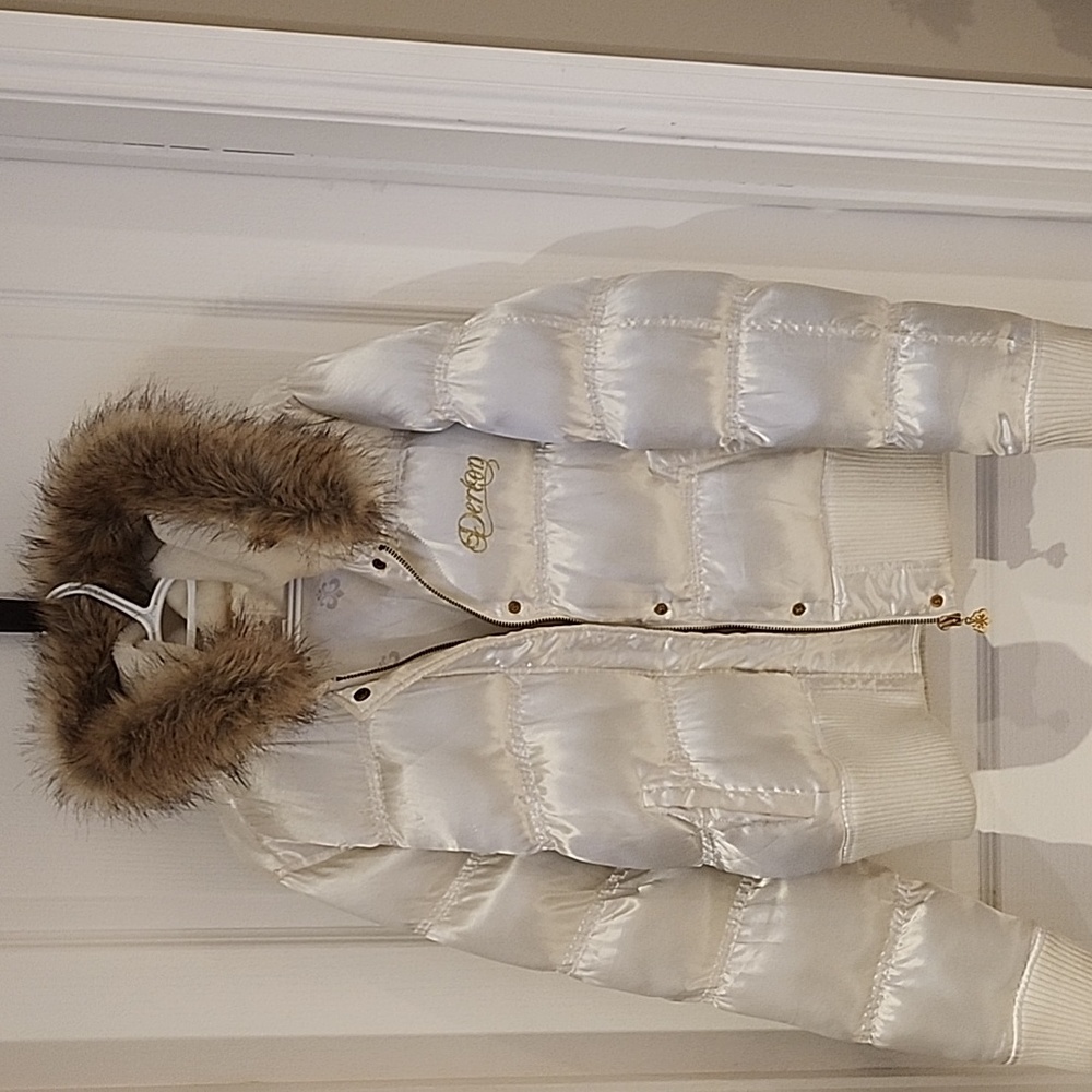 Dereon satin bomber jacket